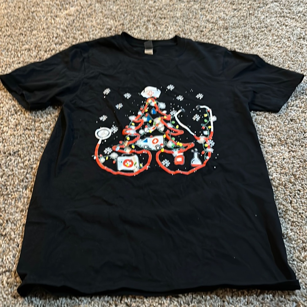 Women’s Christmas Nurse Tee, size Small